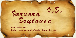 Varvara Drulović vizit kartica